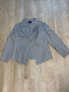 AKRIS WOMENS GRAY BLAZER SIZE 14